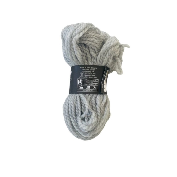 NWT Vintage Silver Gray Kiwi Regular Perendale Quicknit Wavy Pure Wool Yarn - Picture 3 of 4